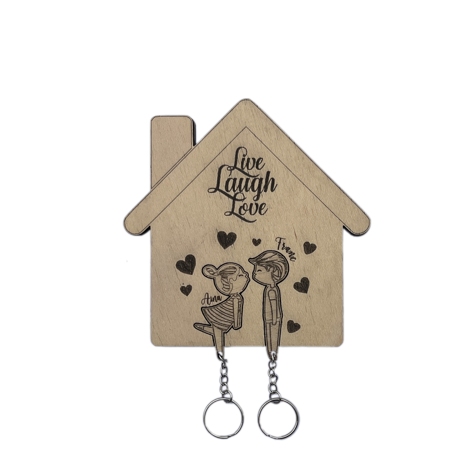 Cuelga llaves en madera