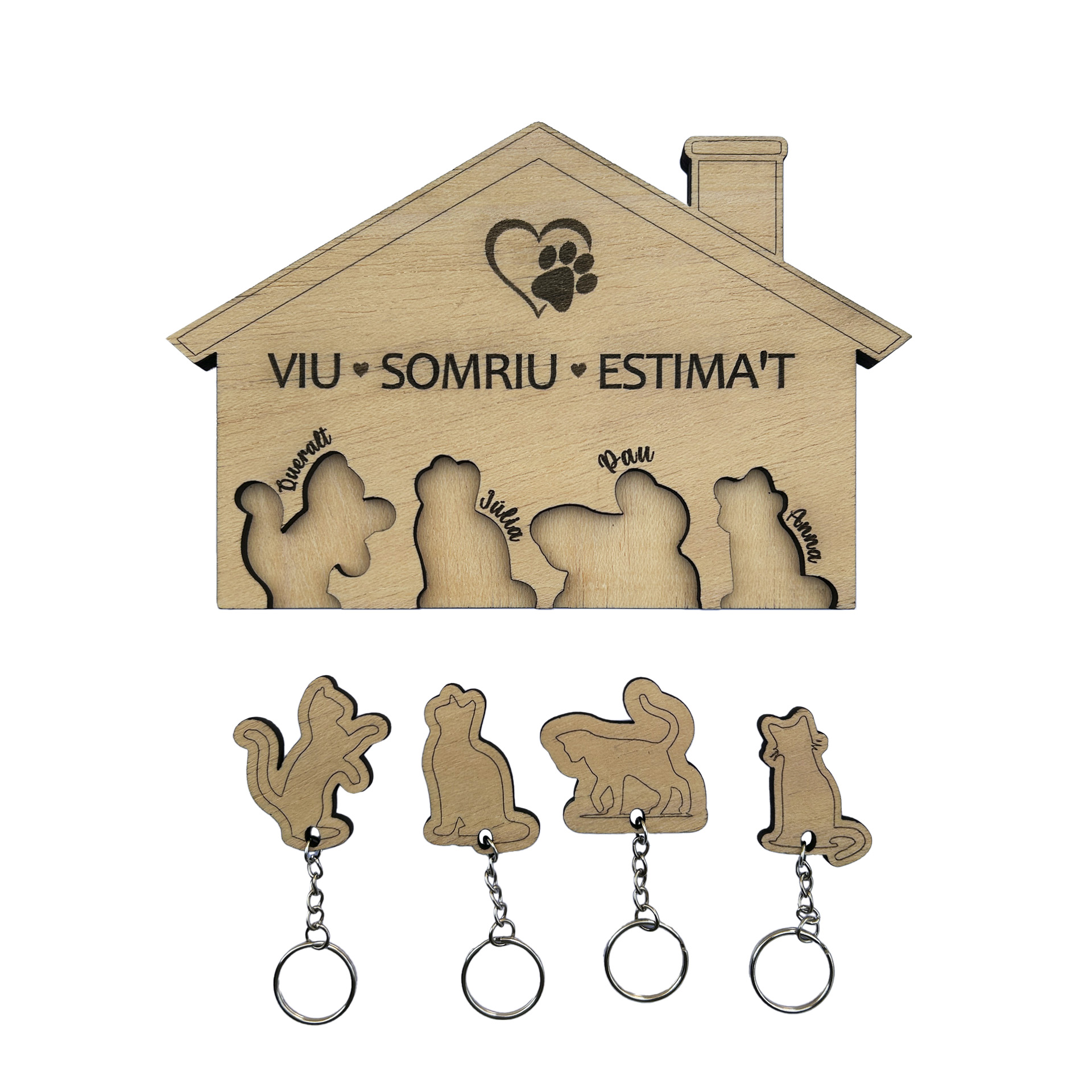 Cuelga llaves de gatitos